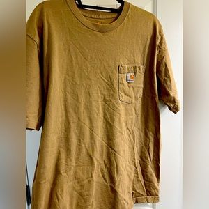 Carhartt heavy weight work tee shirt. Carhartt brown.  Mens size L.